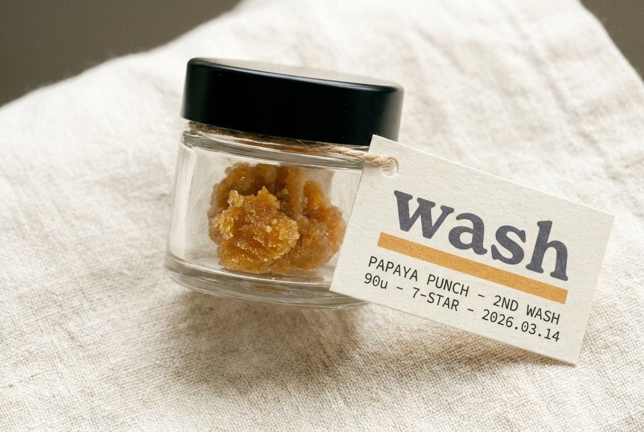 Wash solventless hash jar
